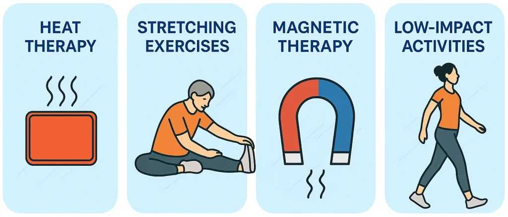 Discover effective drug-free ways to relieve joint pain. Compare heat, stretching, and magnetic therapy and learn why magnets are rising as a top natural pain solution.