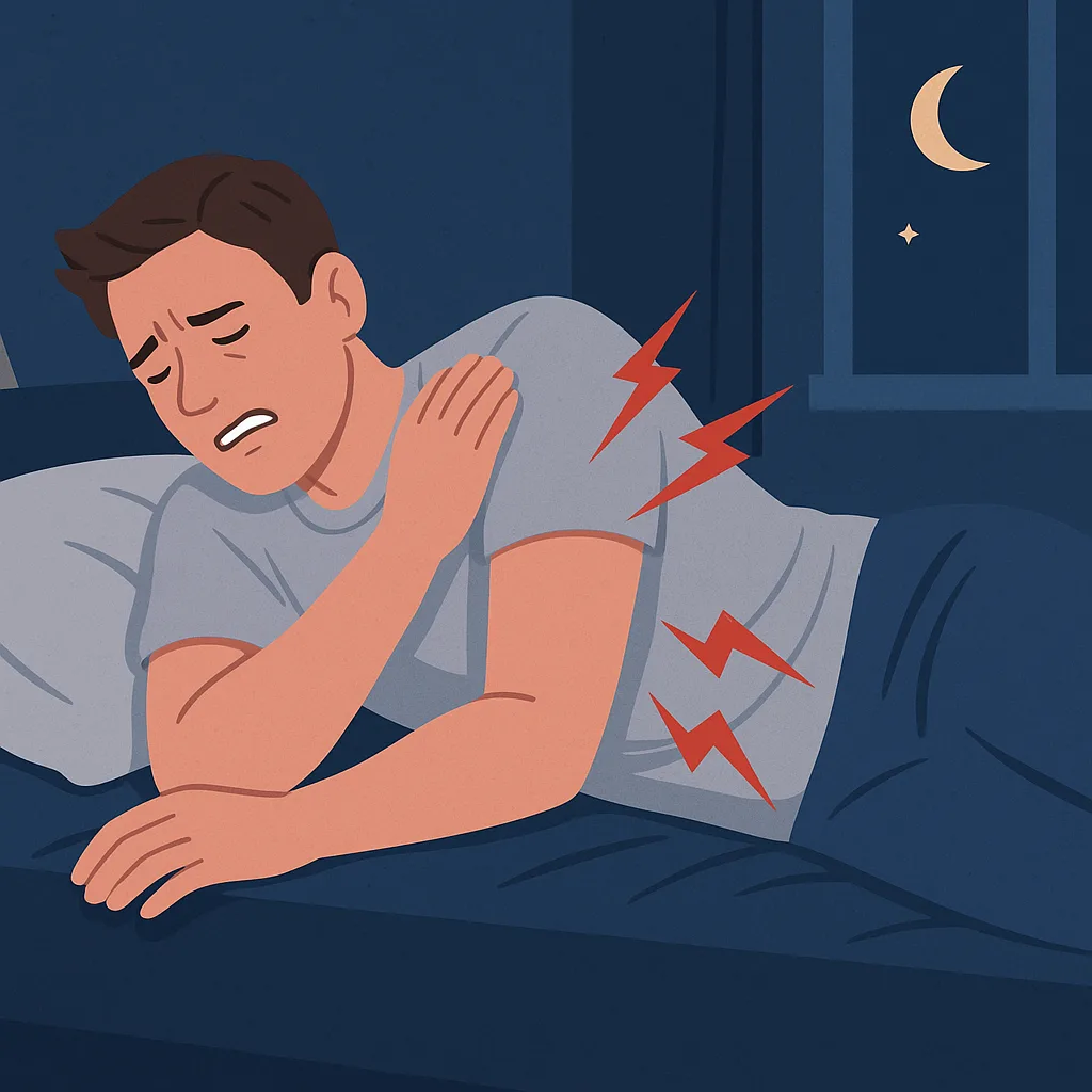 Learn why pain feels worse at night and how to relieve it naturally. Discover circulation-based solutions, sleep tips, and magnetic therapy support.