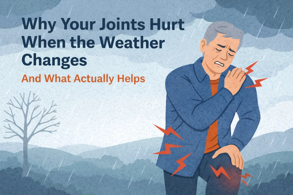 Learn why joints hurt when the weather changes and what actually helps. Discover circulation-based relief, warmth strategies, and magnetic therapy support.