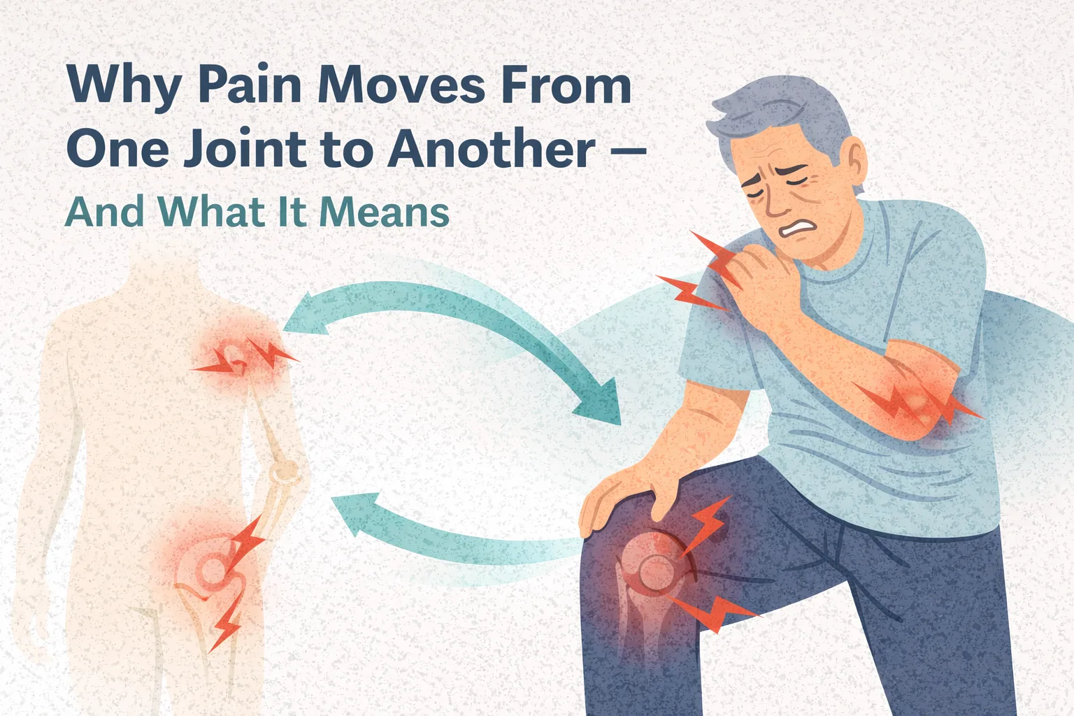 Learn why pain can move from one joint to another and what it means. Discover circulation-based explanations and natural, drug-free relief options.