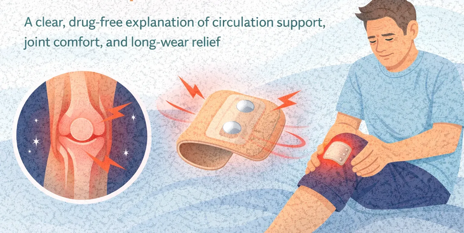 Learn how knee pain relief patches work, the science behind magnetic therapy, and why long wear patches help reduce knee stiffness naturally.
