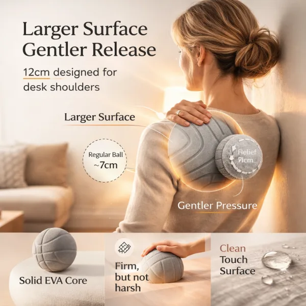 Designed to support shoulder and upper back comfort after long desk days. A simple 5 minute daily reset tool for steady, reusable relief at home.