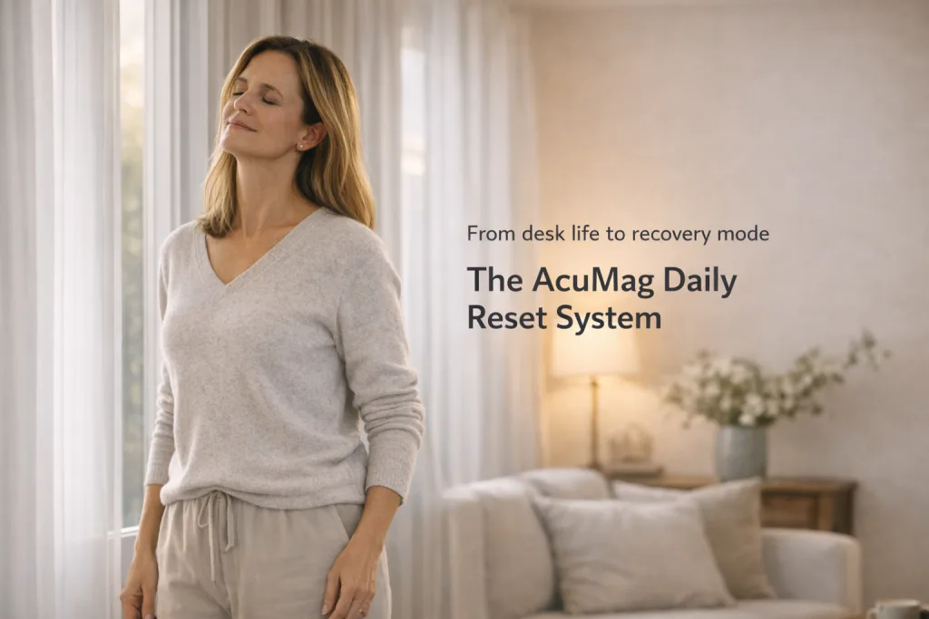 Designed to support shoulder and upper back comfort after long desk days. A simple 5 minute daily reset tool for steady, reusable relief at home.