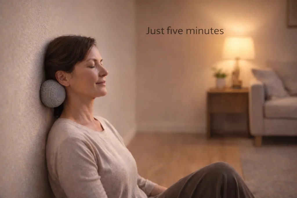 Designed to support shoulder and upper back comfort after long desk days. A simple 5 minute daily reset tool for steady, reusable relief at home.