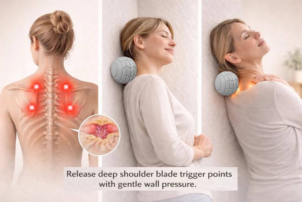 Designed to support shoulder and upper back comfort after long desk days. A simple 5 minute daily reset tool for steady, reusable relief at home.