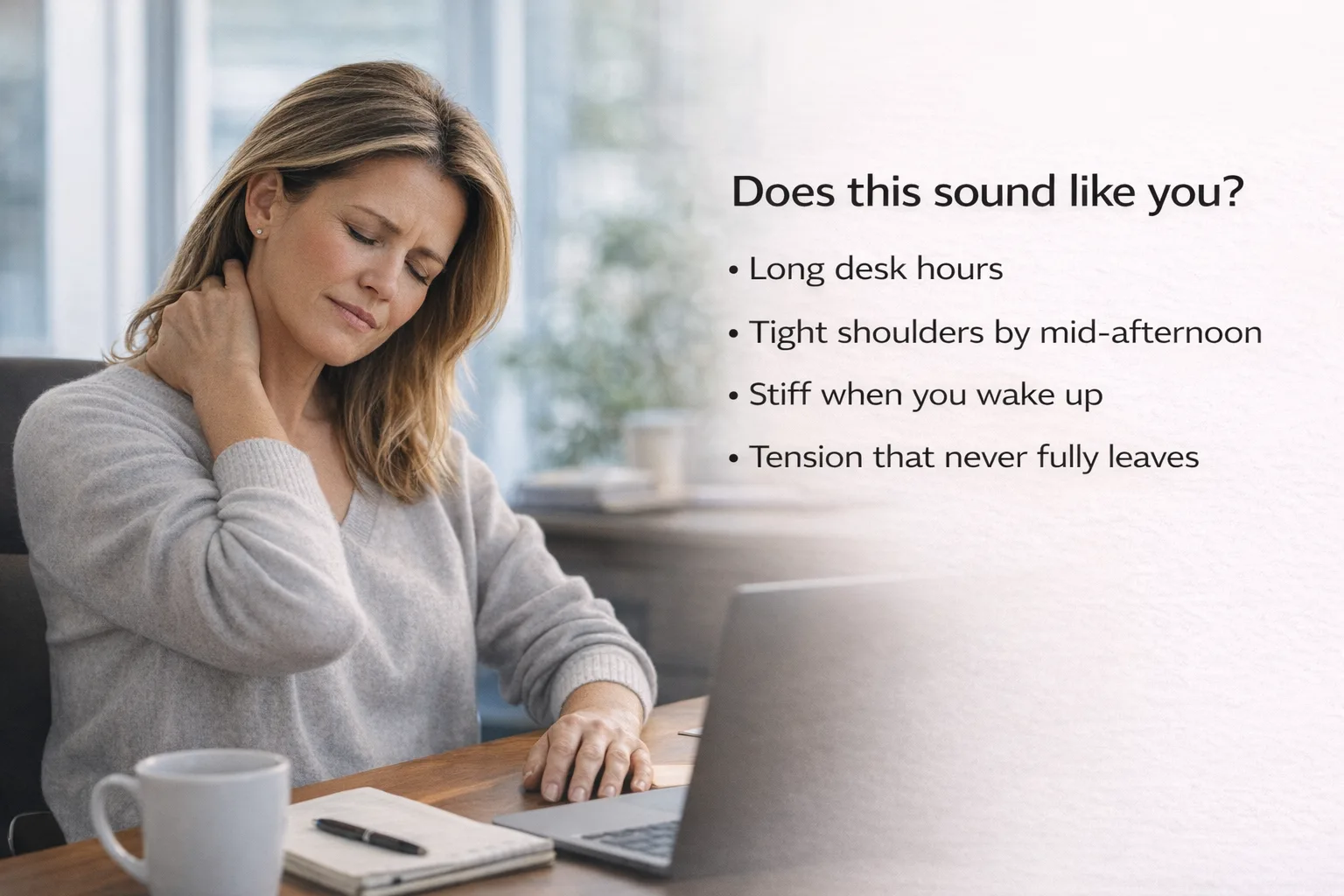 Recovery tools designed for real life. AcuMag helps release shoulder and upper back tension gently, restore comfort naturally, and support everyday movement in just five minutes.