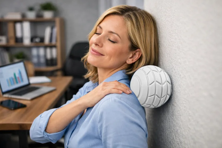 A simple 5 minute routine to relieve shoulder and upper back tension from desk work. Easy and effective for daily use.