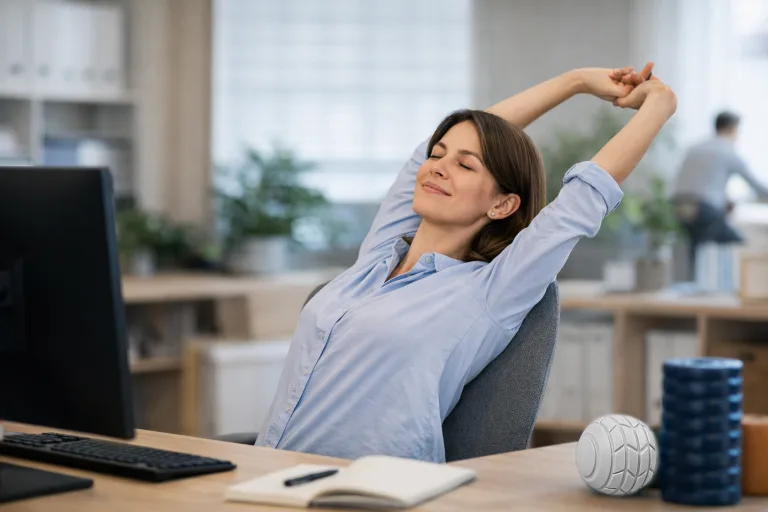 Sitting all day causing shoulder pain? Learn simple ways to relieve upper back tension with effective daily techniques for office workers.