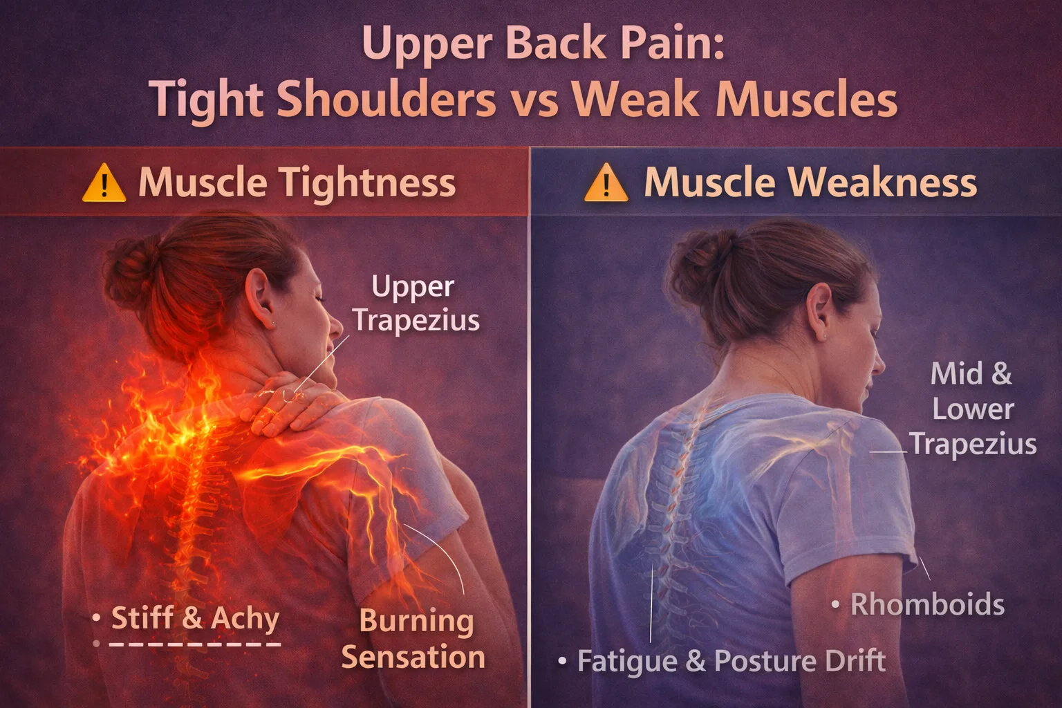 Upper Back Pain vs Muscle Weakness How to Tell the Difference