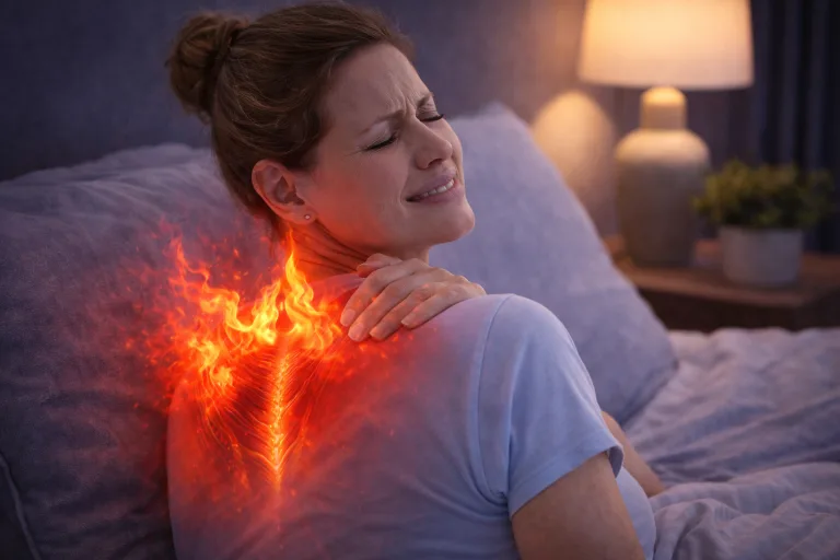 Discover why you feel a burning sensation between your shoulder blades and how to relieve upper back tension naturally and safely.