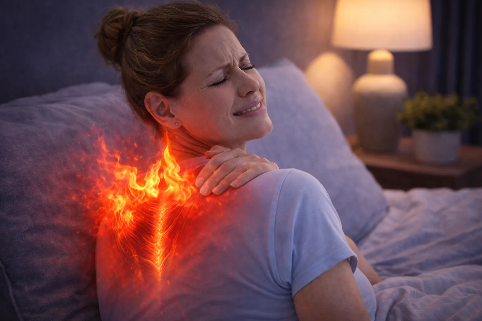Discover why you feel a burning sensation between your shoulder blades and how to relieve upper back tension naturally and safely.