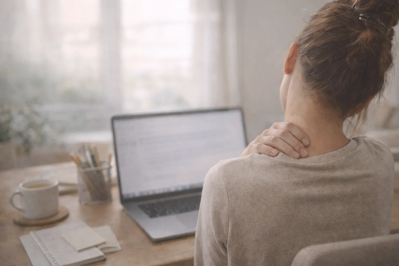 Learn why shoulder tension builds during desk work and discover simple, effective ways to relieve tightness and restore comfort naturally.